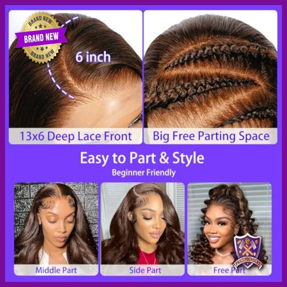 26 Inch Body Wave Lace Front Wig Human Hair 200 Density Glueless Pre Plucked main image 6